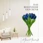 Preview: Tulip bouquet made of wood - 9 hand-painted wooden tulips, 34 cm tall, blue/white, wooden flower decoration, made in Holland